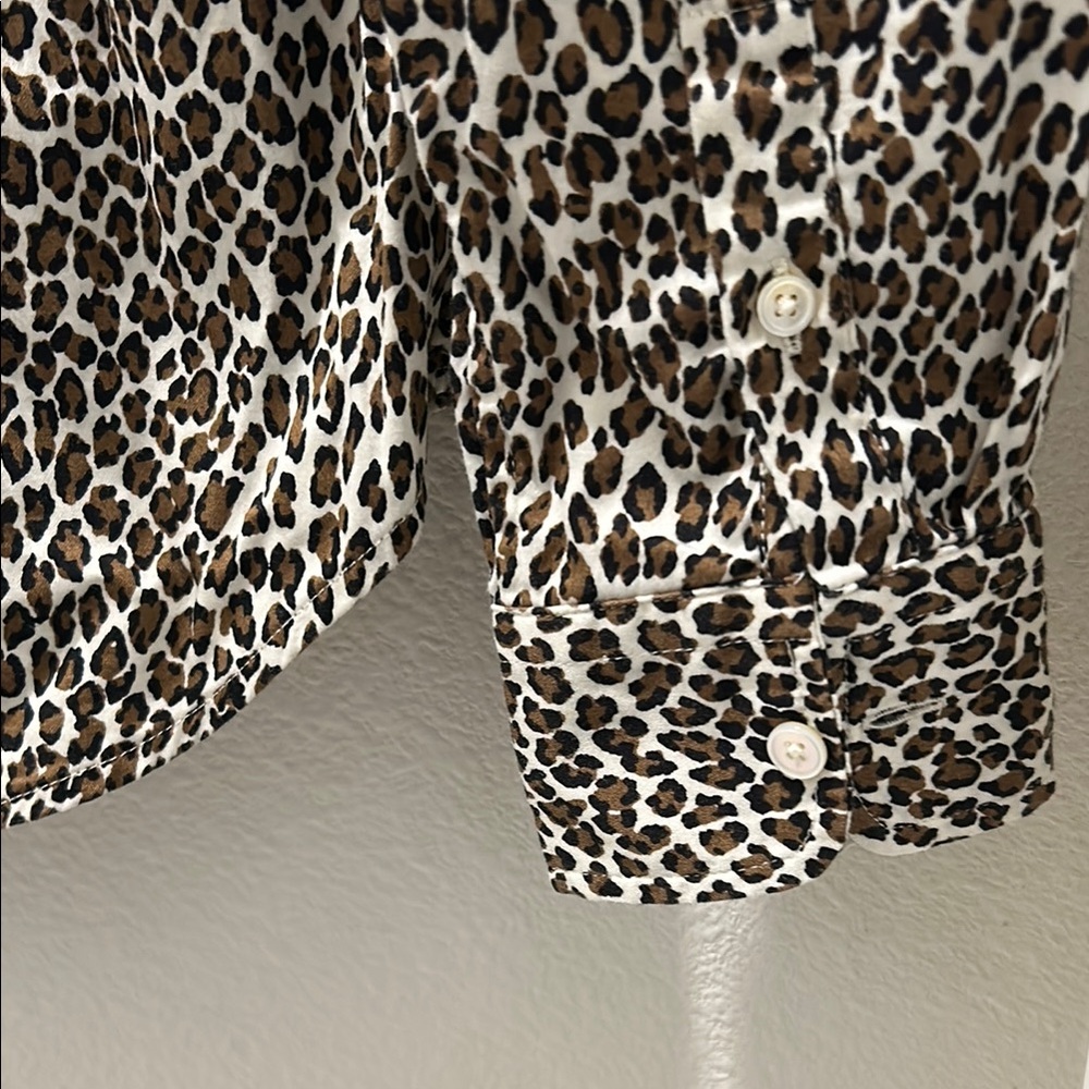 TALBOTS Petite Leopard Print woman Shirt - Picture 8 of 8